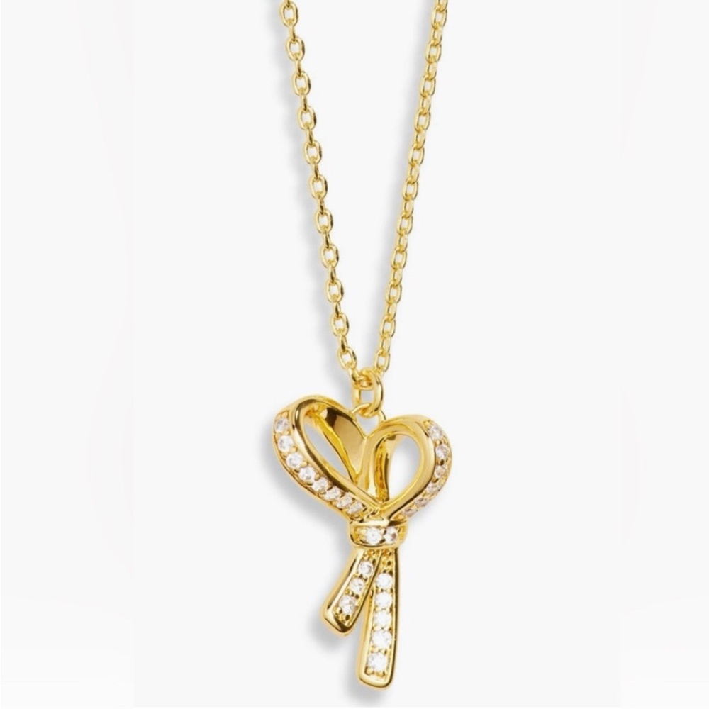 Kate Spade Saturday Pave Bow Necklace